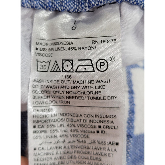 Old Navy Women's Pull On Drawstring Waist‎ Linen Blend Wide Leg Cropped Pants - Picture 12 of 12